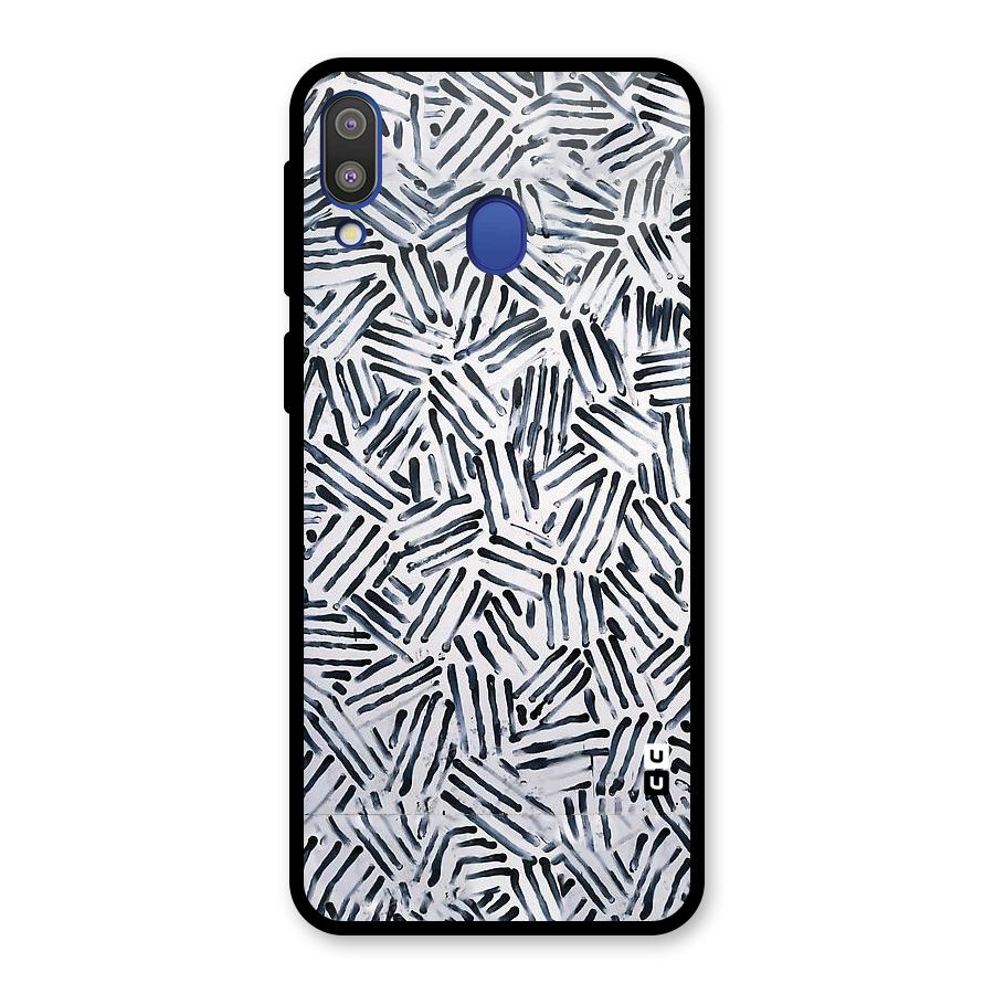 Black Tiny Uneven Glass Back Case for Galaxy M20