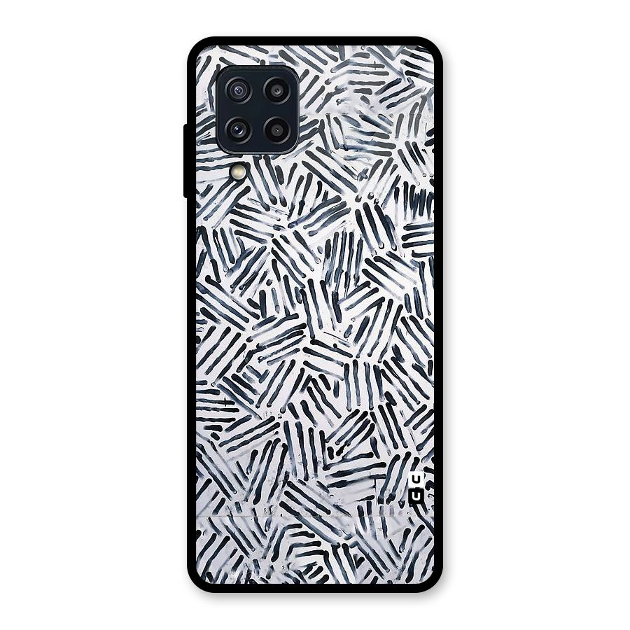 Black Tiny Uneven Glass Back Case for Galaxy M32