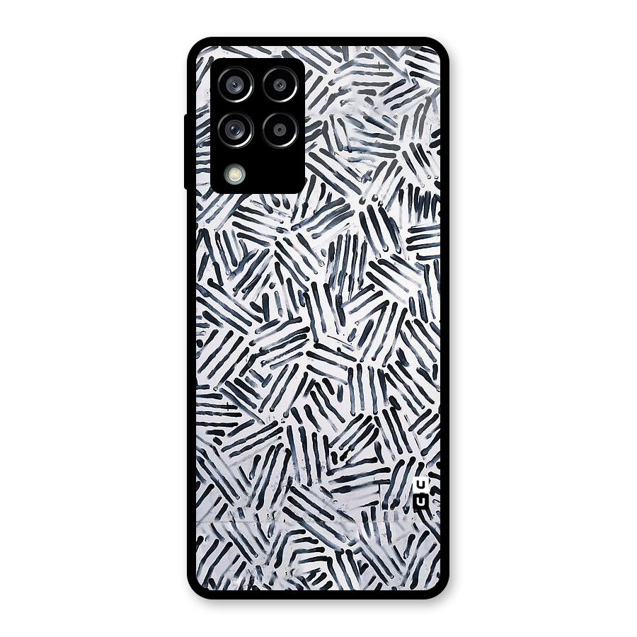 Black Tiny Uneven Glass Back Case for Galaxy M53 5G