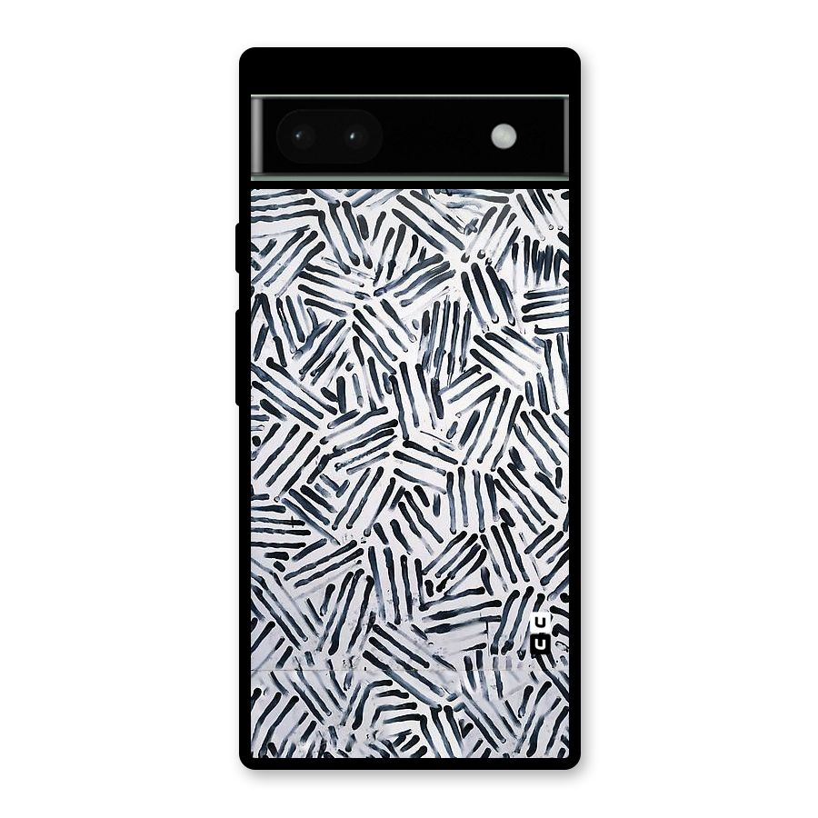 Black Tiny Uneven Glass Back Case for Google Pixel 6a