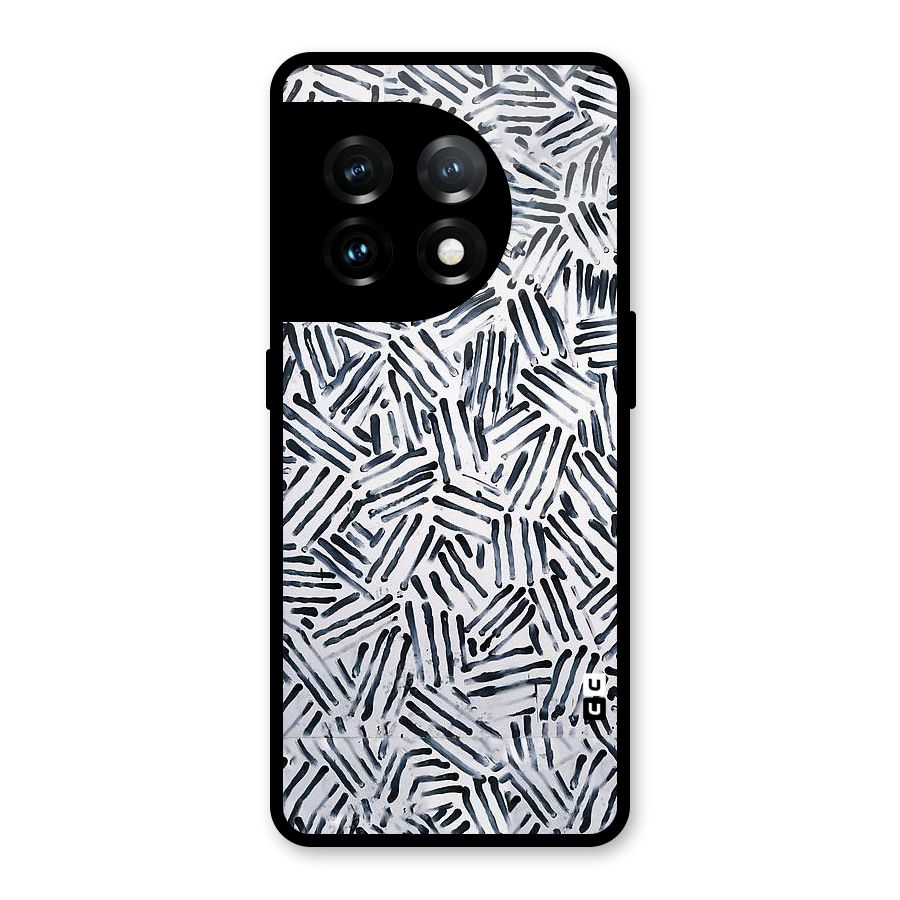 Black Tiny Uneven Glass Back Case for OnePlus 11