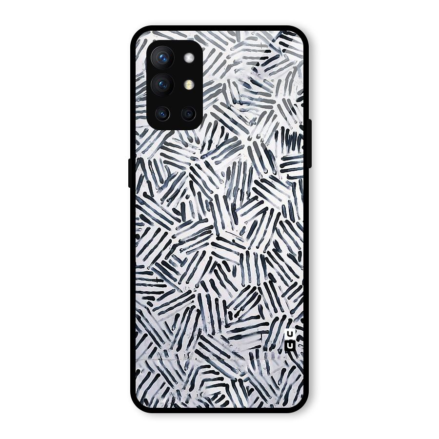 Black Tiny Uneven Glass Back Case for OnePlus 9R