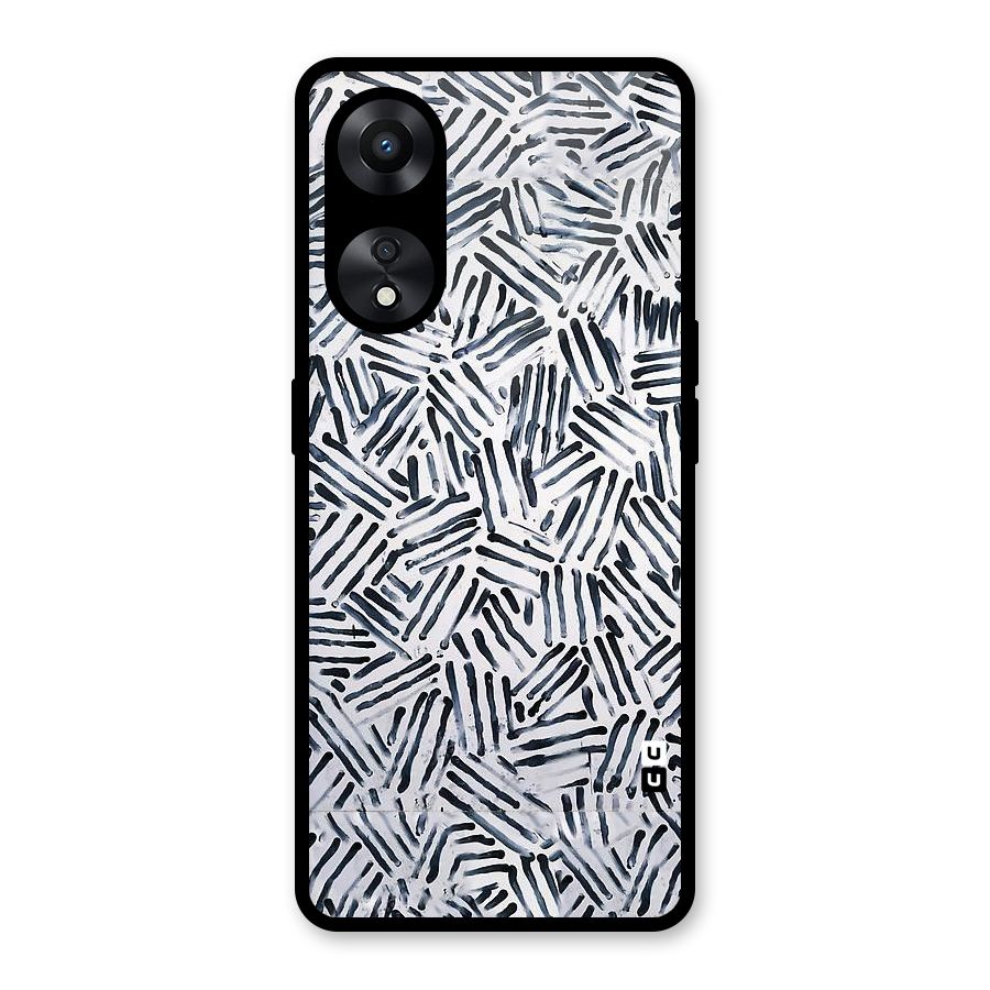 Black Tiny Uneven Glass Back Case for Oppo A78