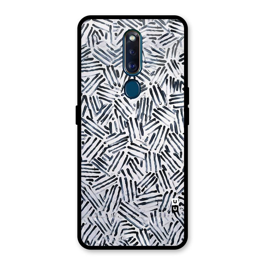 Black Tiny Uneven Glass Back Case for Oppo F11 Pro