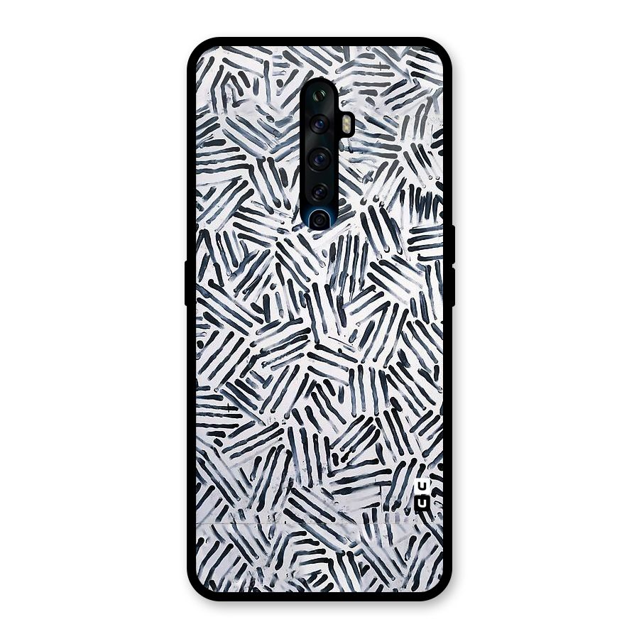 Black Tiny Uneven Glass Back Case for Oppo Reno2 F