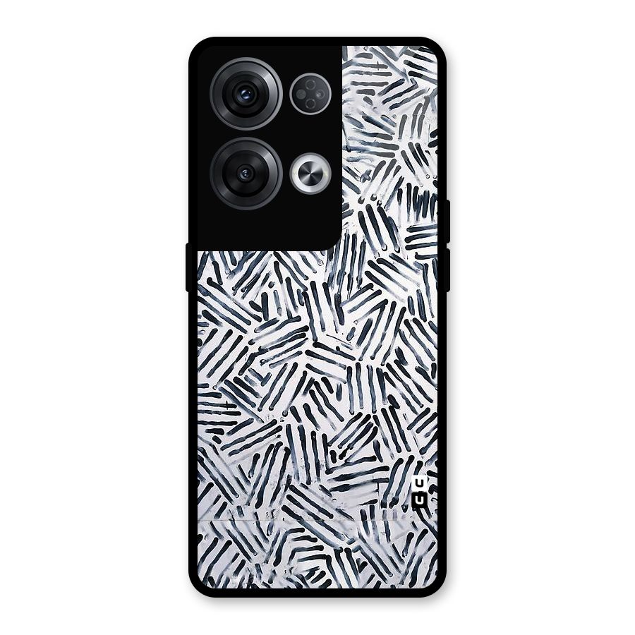 Black Tiny Uneven Glass Back Case for Oppo Reno8 Pro 5G