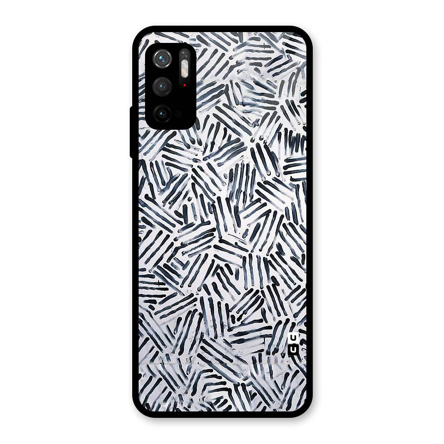 Black Tiny Uneven Glass Back Case for Poco M3 Pro 5G