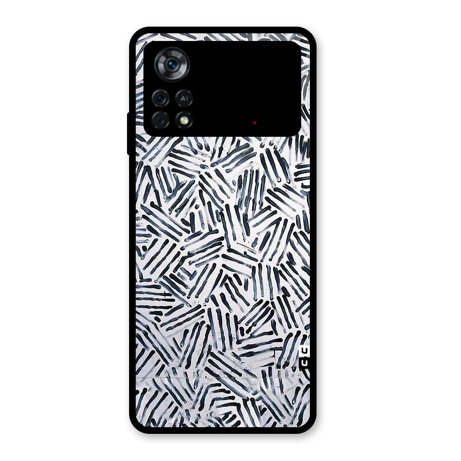 Black Tiny Uneven Glass Back Case for Poco X4 Pro 5G