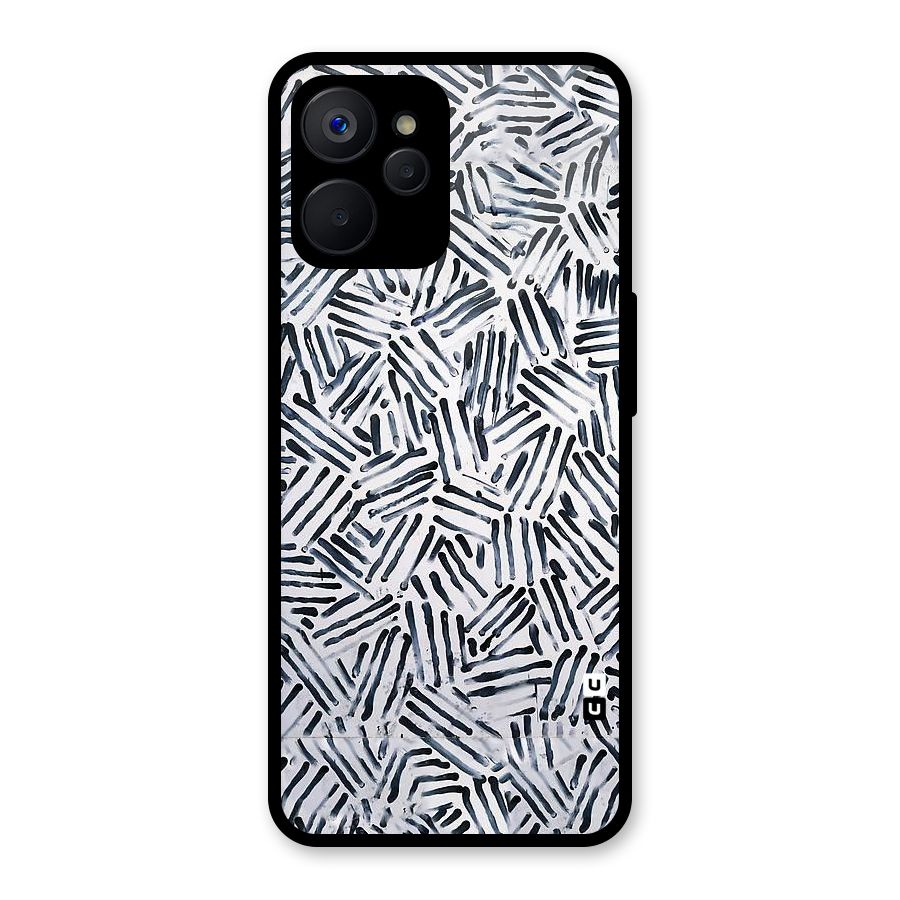 Black Tiny Uneven Glass Back Case for Realme 9i 5G