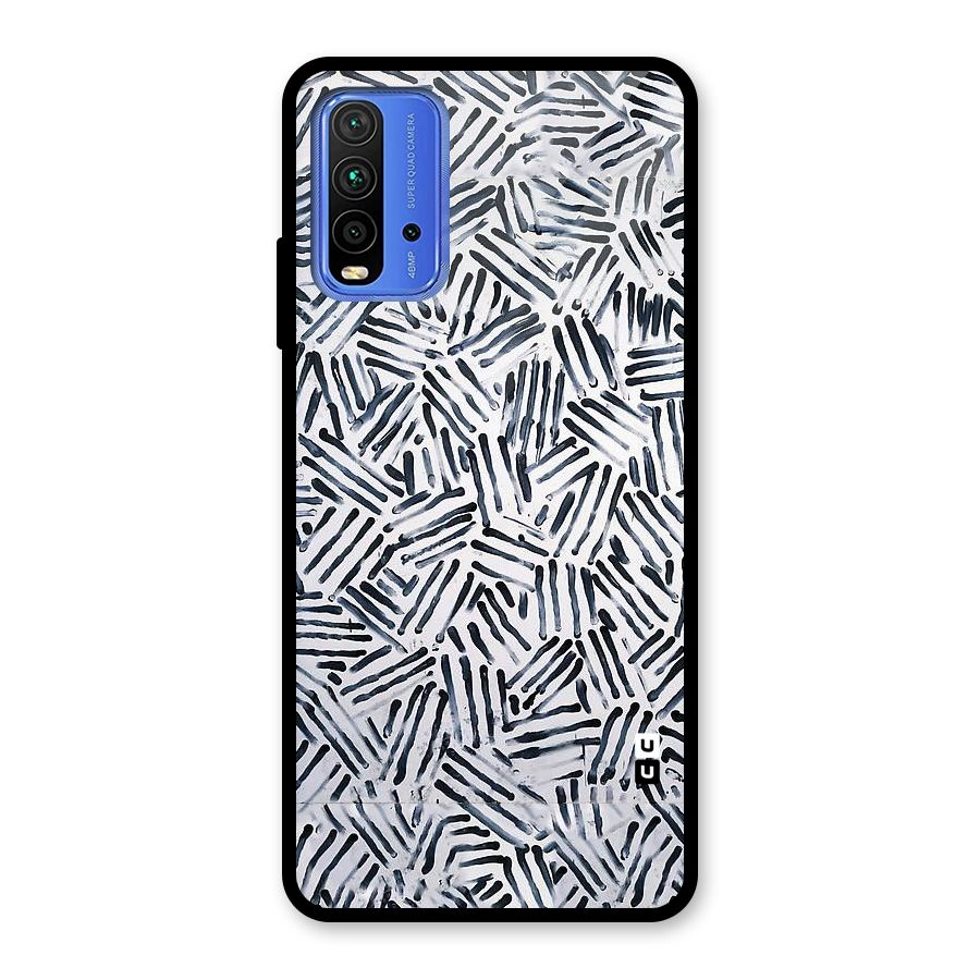Black Tiny Uneven Glass Back Case for Redmi 9 Power