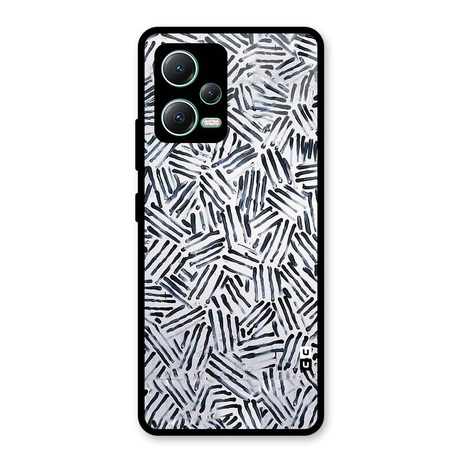 Black Tiny Uneven Glass Back Case for Redmi Note 12 5G