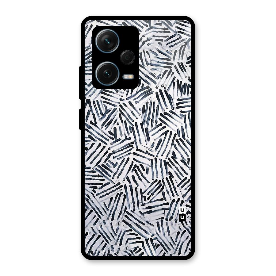 Black Tiny Uneven Glass Back Case for Redmi Note 12 Pro Plus 5G