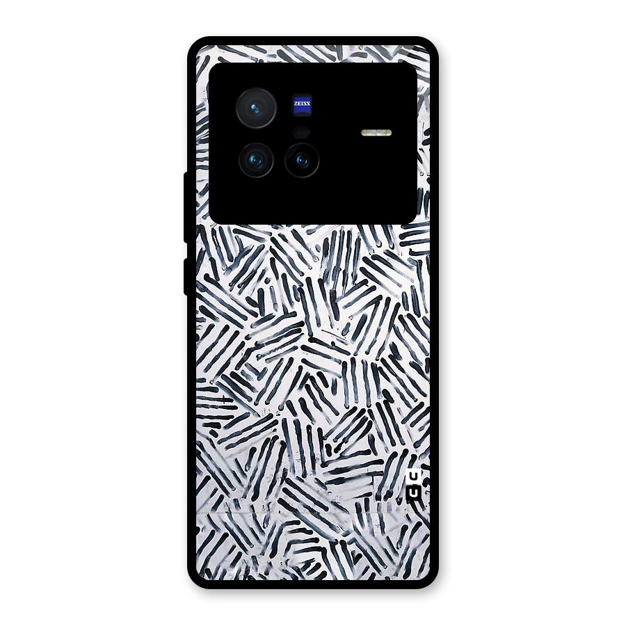 Black Tiny Uneven Glass Back Case for Vivo X80