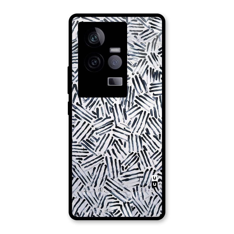 Black Tiny Uneven Glass Back Case for Vivo iQOO 11 5G