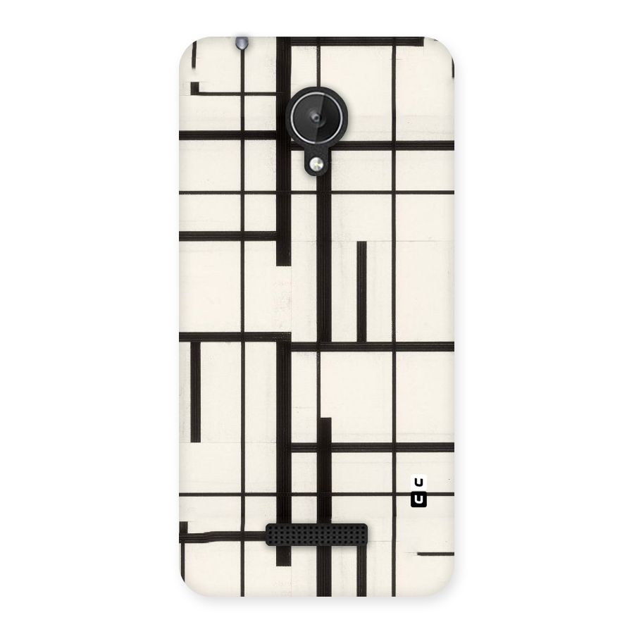 Black Unsymmetry Back Case for Micromax Canvas Spark Q380