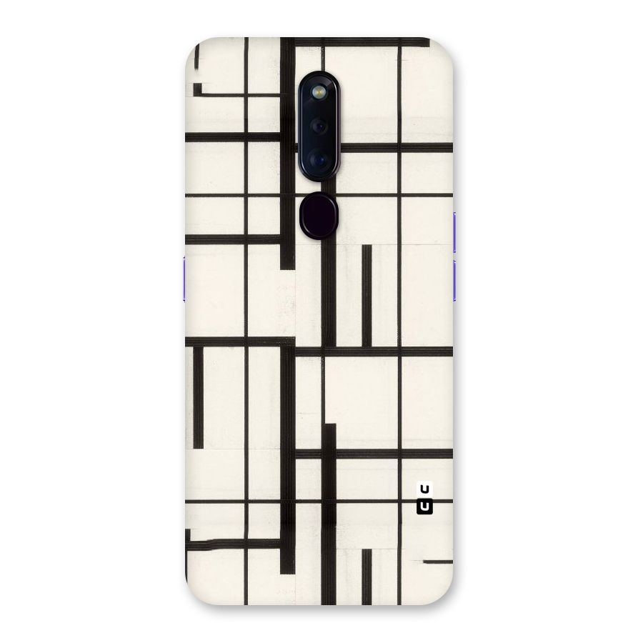 Black Unsymmetry Back Case for Oppo F11 Pro