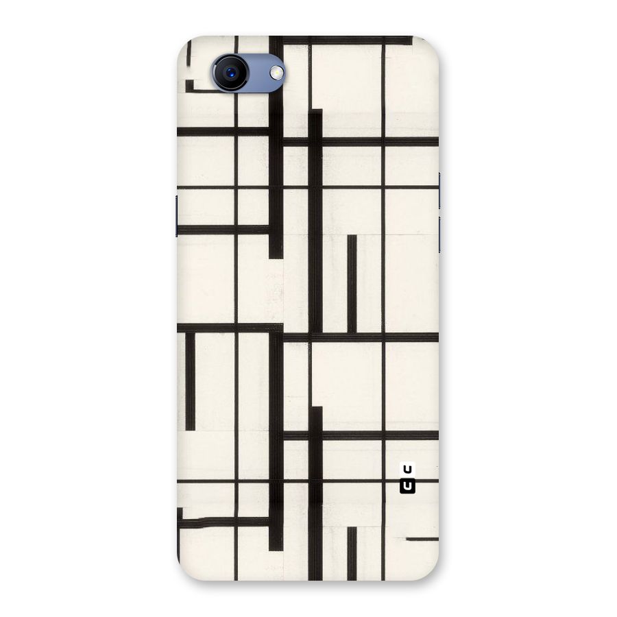 Black Unsymmetry Back Case for Oppo Realme 1