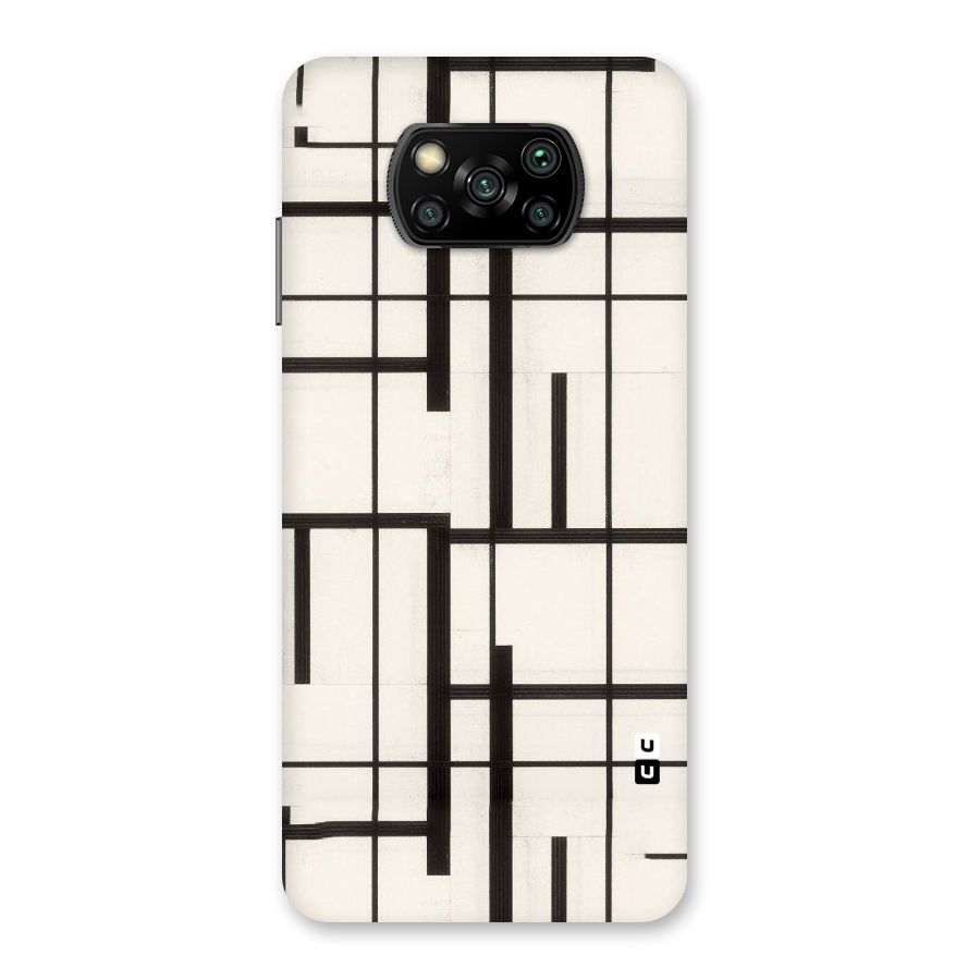 Black Unsymmetry Back Case for Poco X3