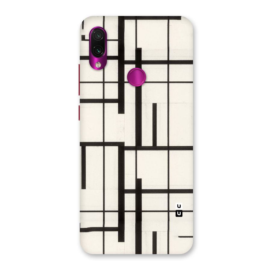 Black Unsymmetry Back Case for Redmi Note 7 Pro