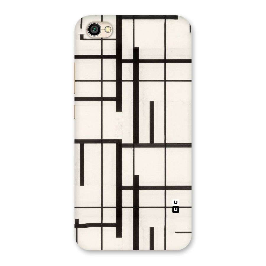 Black Unsymmetry Back Case for Redmi Y1 Lite