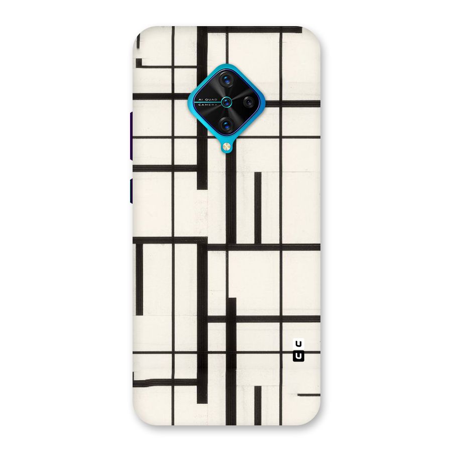 Black Unsymmetry Back Case for Vivo S1 Pro