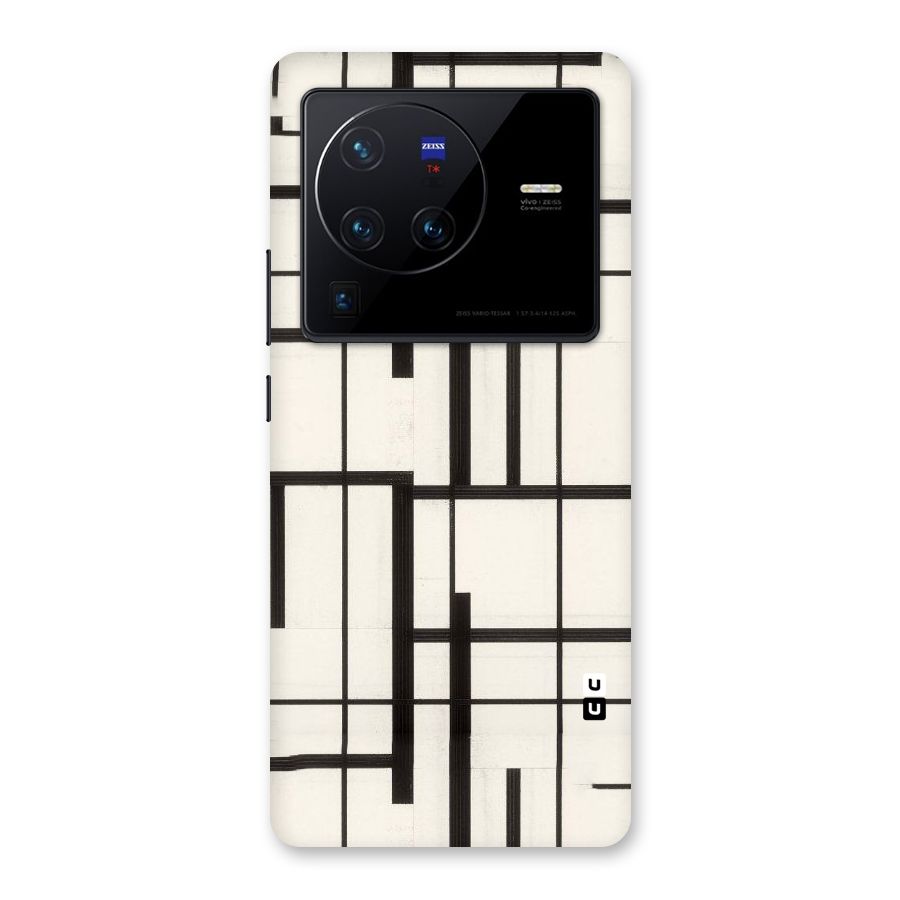 Black Unsymmetry Back Case for Vivo X80 Pro