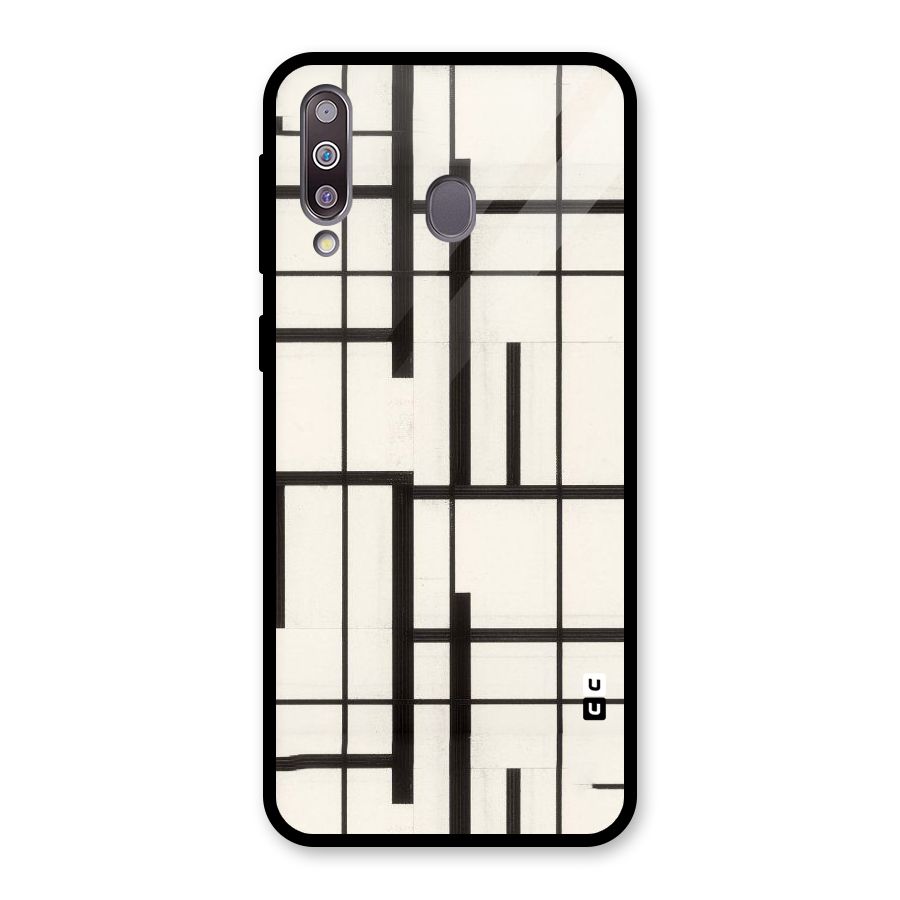 Black Unsymmetry Glass Back Case for Galaxy M30
