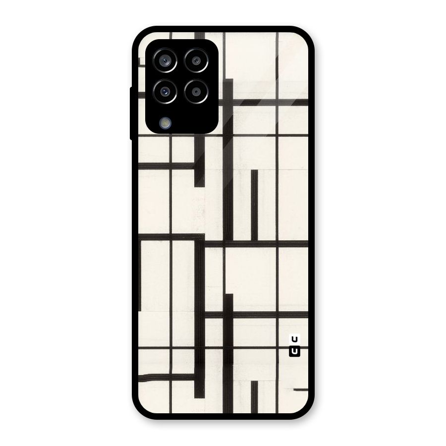 Black Unsymmetry Glass Back Case for Galaxy M33