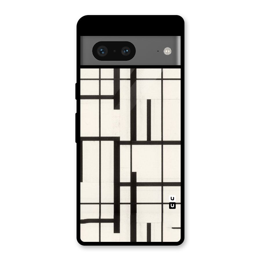 Black Unsymmetry Glass Back Case for Google Pixel 7