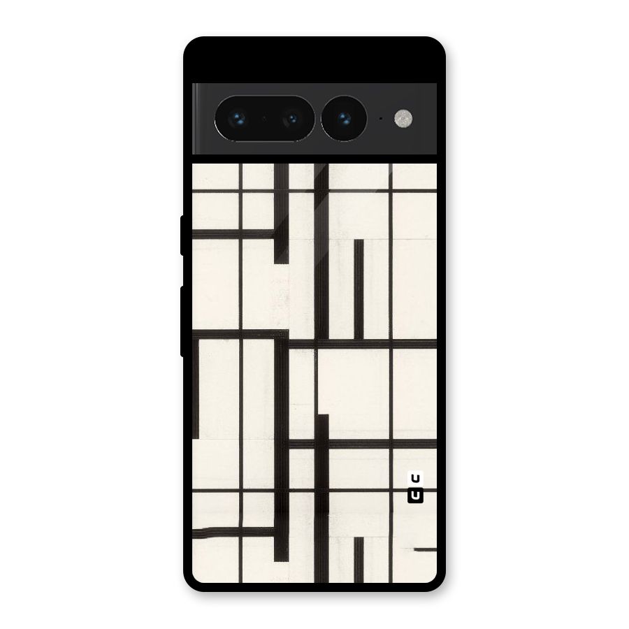 Black Unsymmetry Glass Back Case for Google Pixel 7 Pro