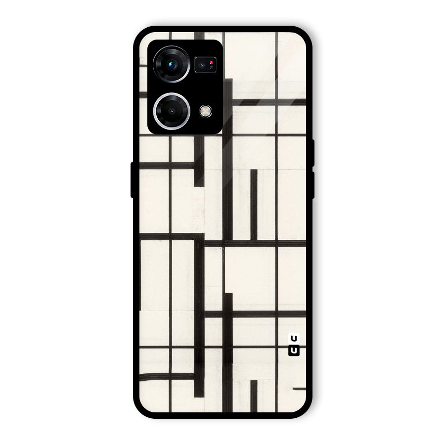 Black Unsymmetry Glass Back Case for Oppo F21s Pro 4G