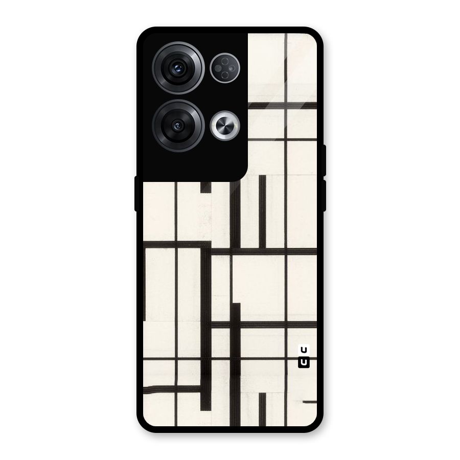 Black Unsymmetry Glass Back Case for Oppo Reno8 Pro 5G