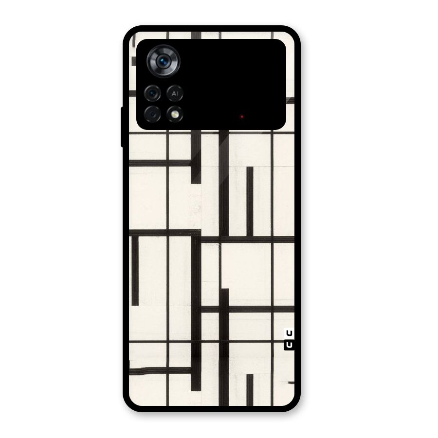 Black Unsymmetry Glass Back Case for Poco X4 Pro 5G