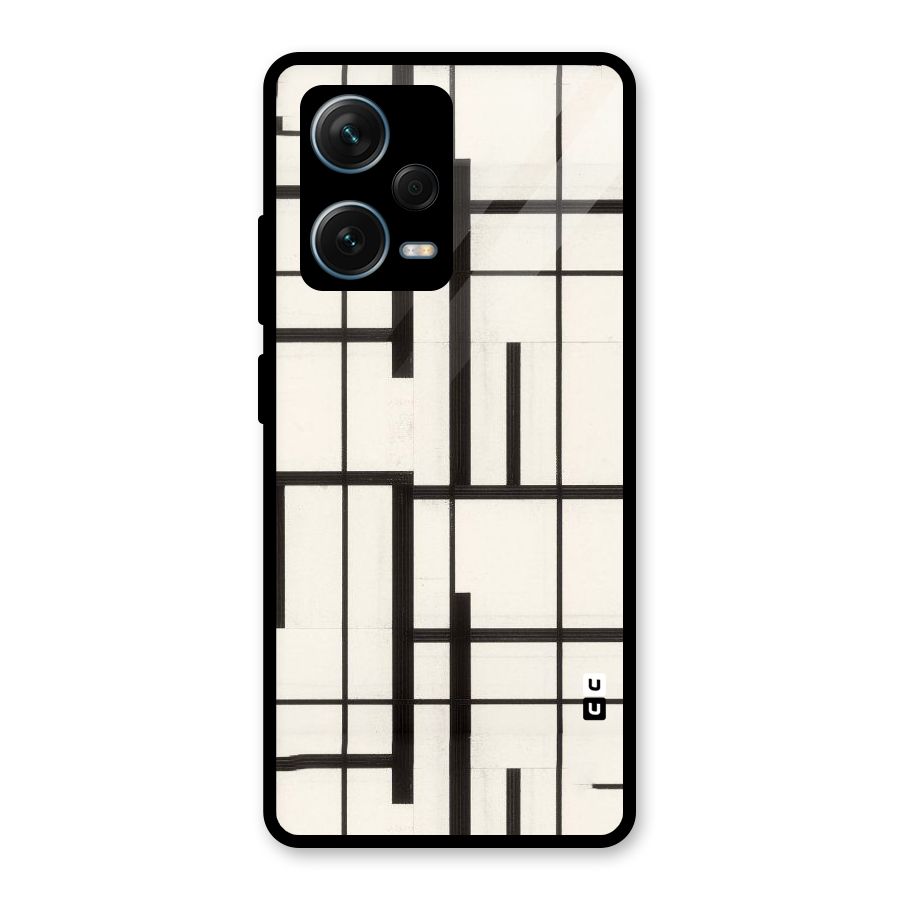 Black Unsymmetry Glass Back Case for Redmi Note 12 Pro Plus 5G