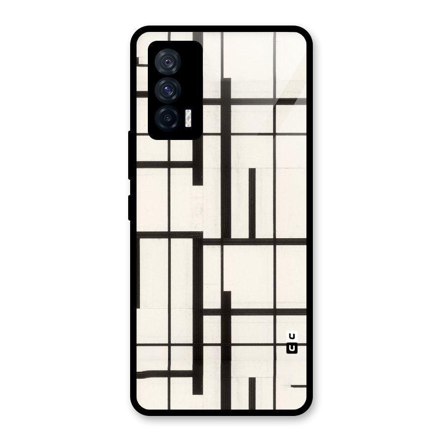 Black Unsymmetry Glass Back Case for Vivo iQOO 7 5G