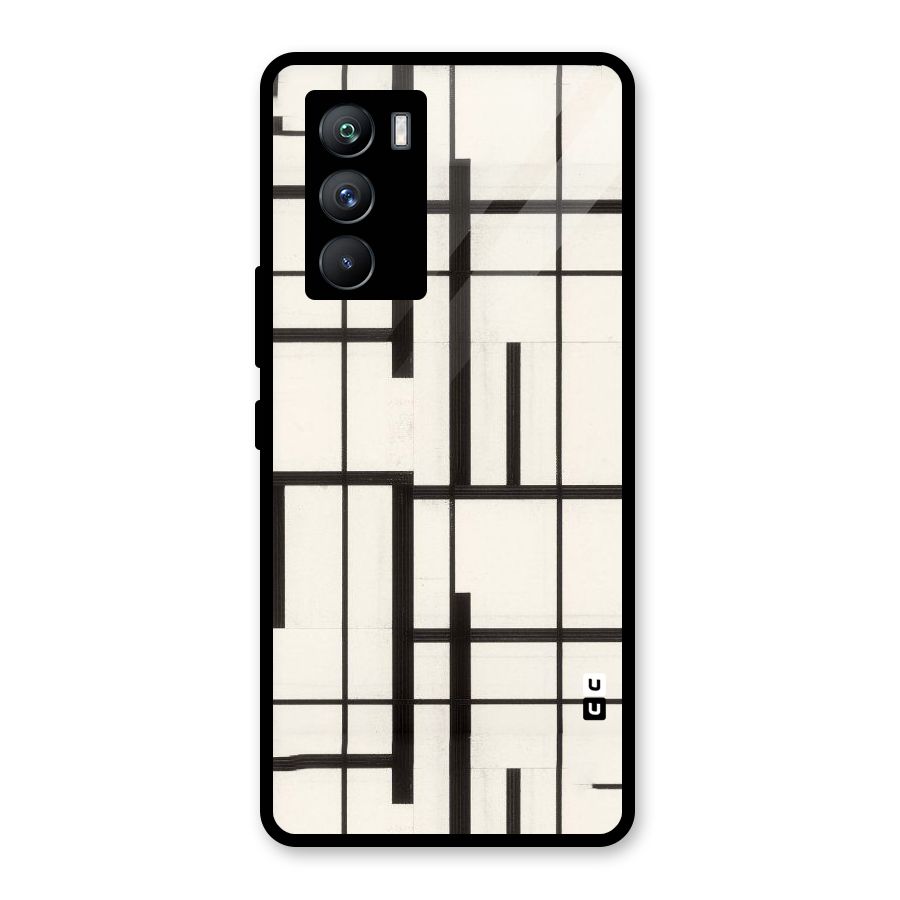 Black Unsymmetry Glass Back Case for Vivo iQOO 9 SE