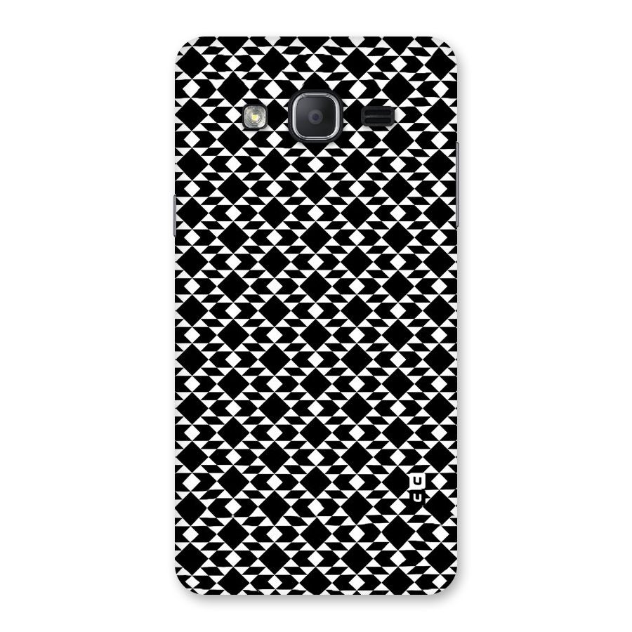 Black White Diamond Abstract Back Case for Galaxy On7 2015