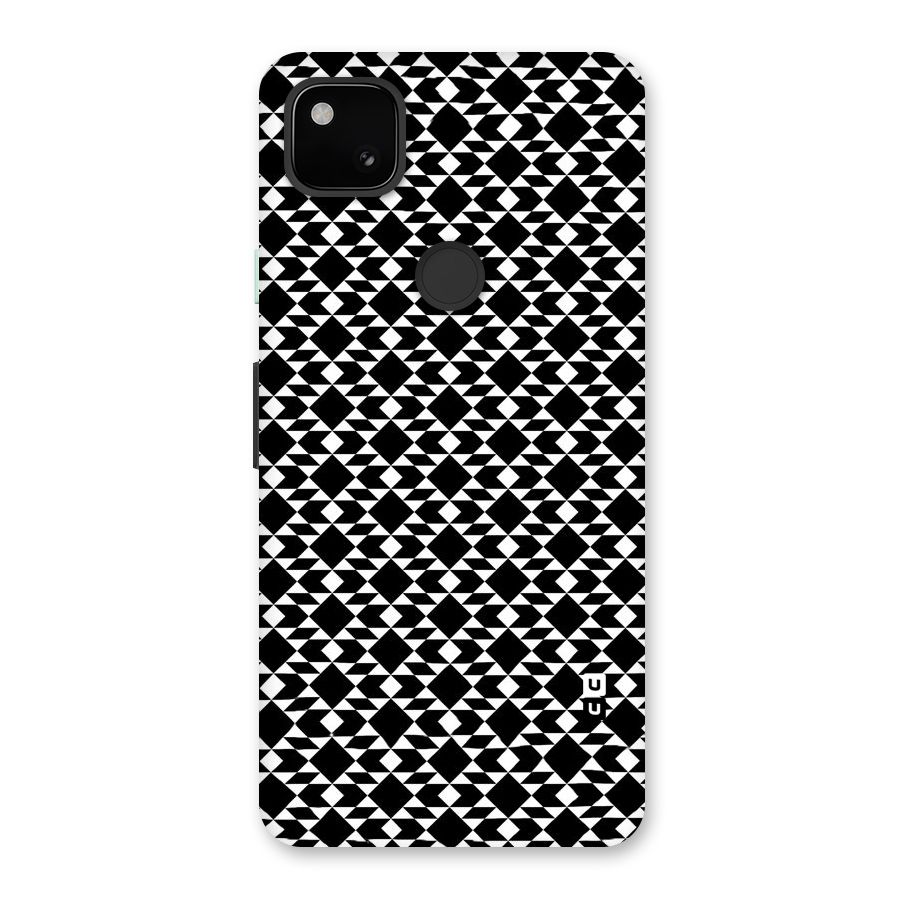 Black White Diamond Abstract Back Case for Google Pixel 4a