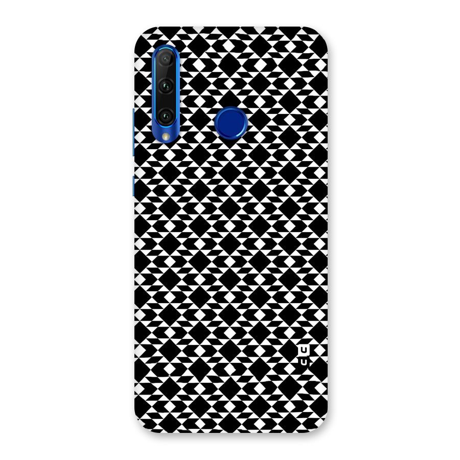 Black White Diamond Abstract Back Case for Honor 20i