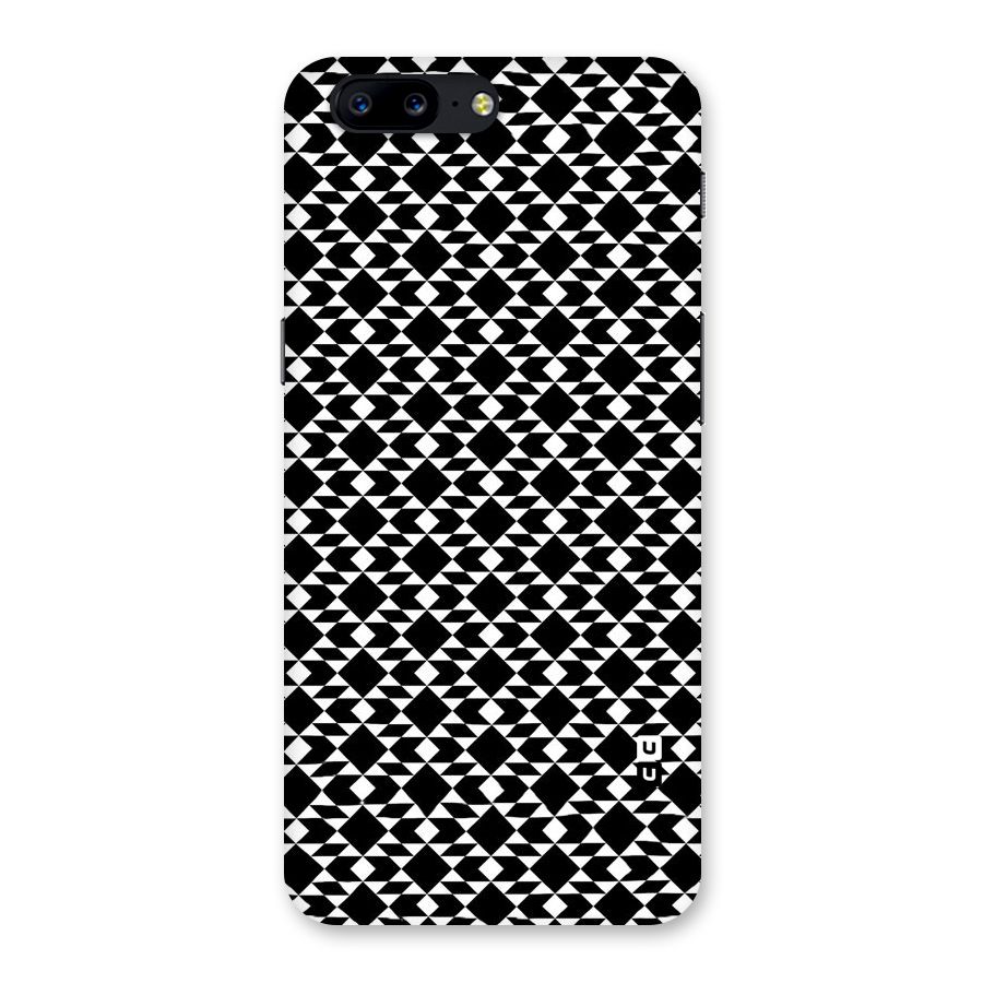 Black White Diamond Abstract Back Case for OnePlus 5