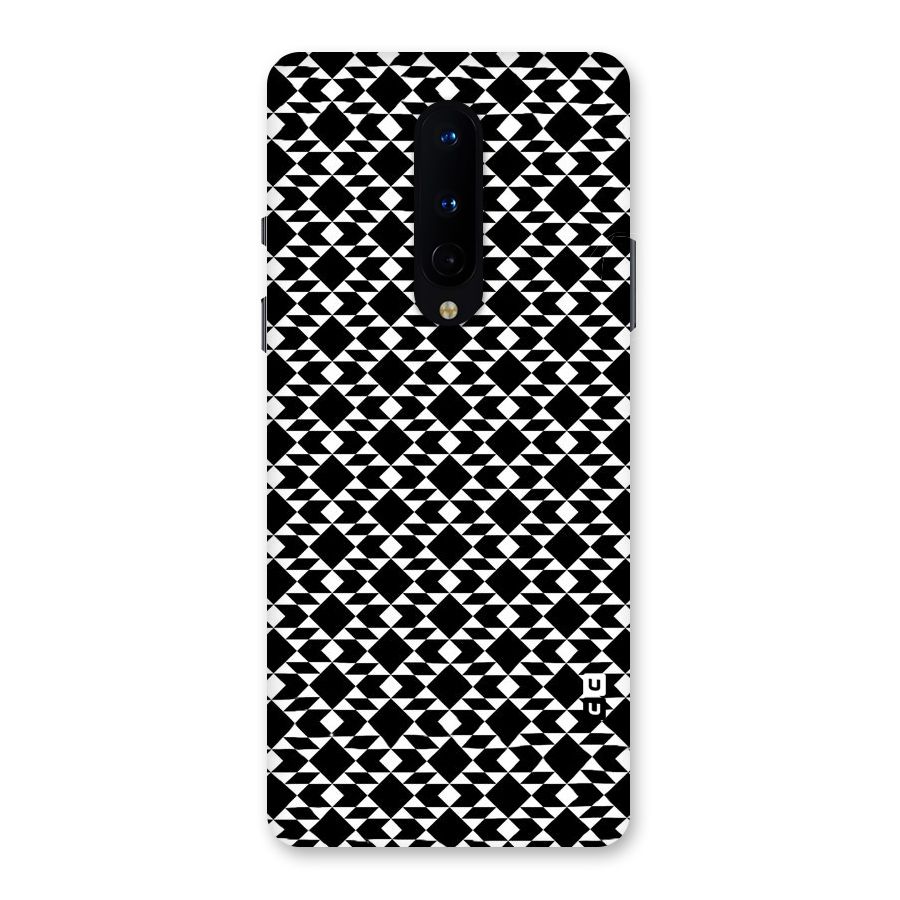Black White Diamond Abstract Back Case for OnePlus 8