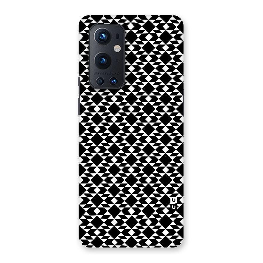 Black White Diamond Abstract Back Case for OnePlus 9 Pro