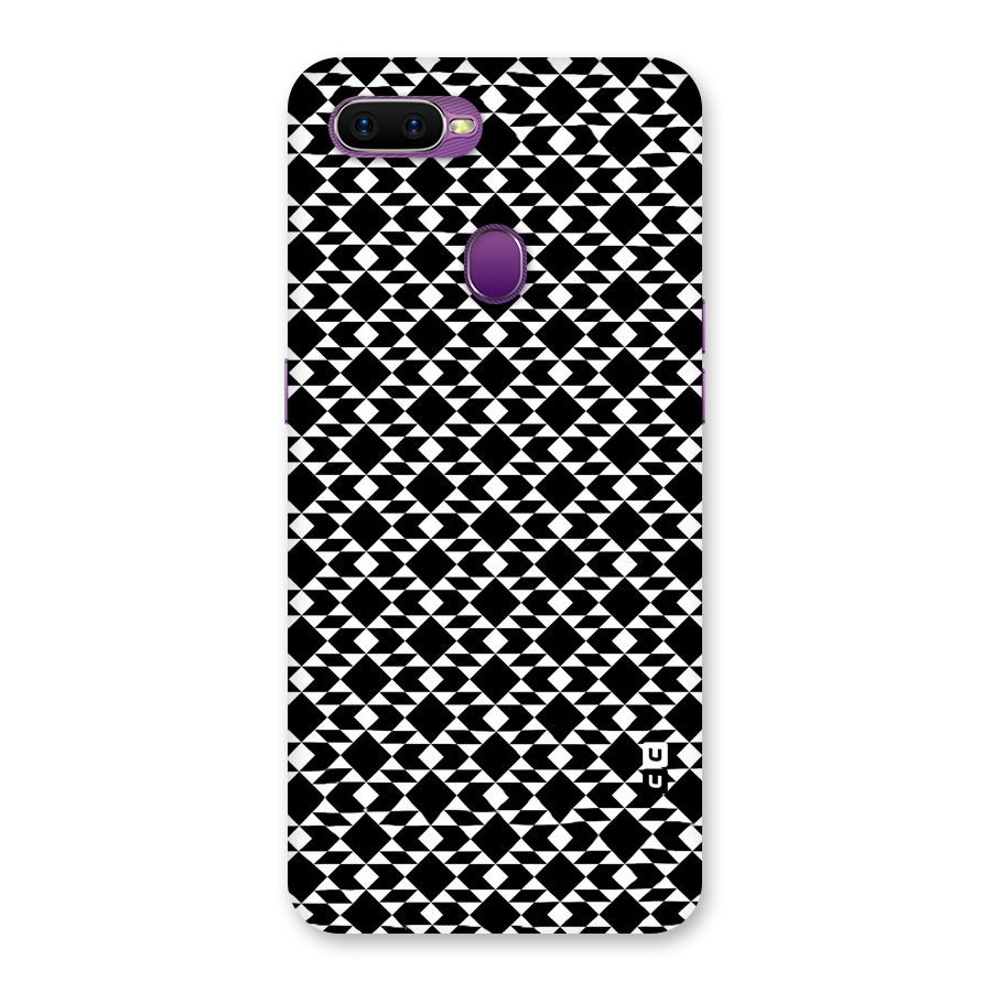 Black White Diamond Abstract Back Case for Oppo F9