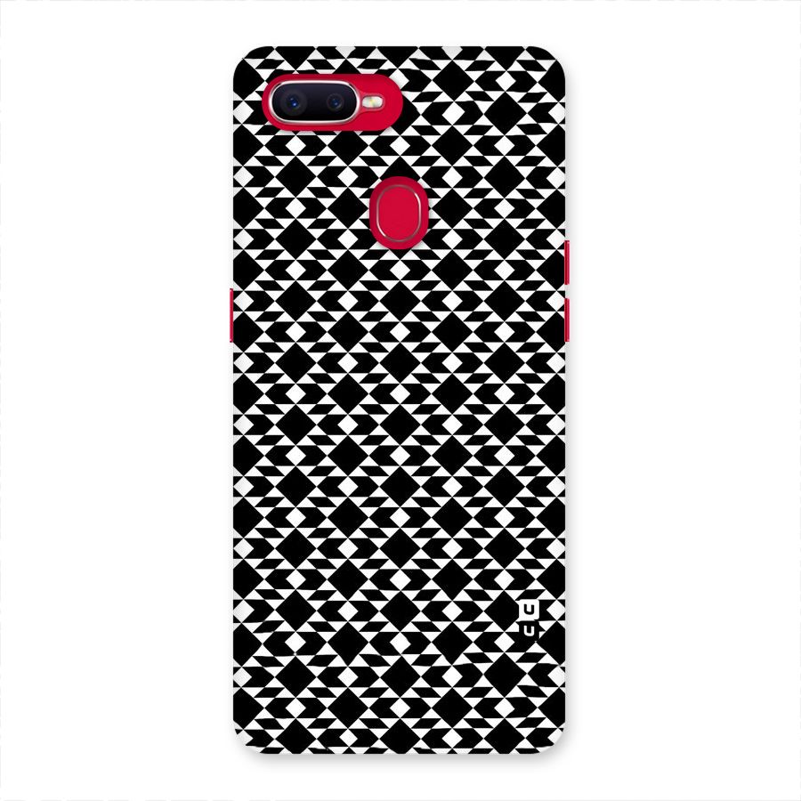 Black White Diamond Abstract Back Case for Oppo F9 Pro