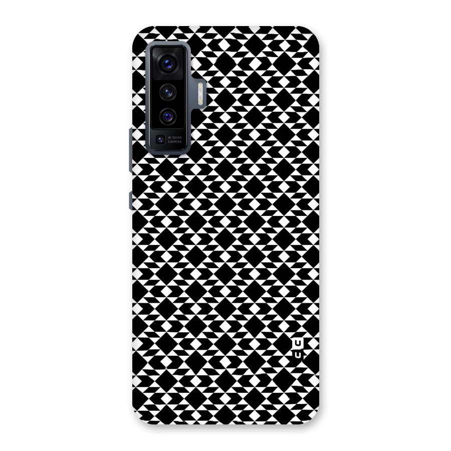 Black White Diamond Abstract Back Case for Vivo X50