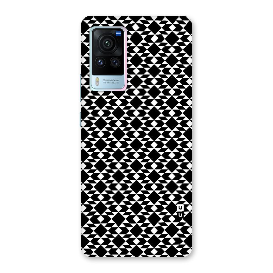 Black White Diamond Abstract Back Case for Vivo X60 Pro
