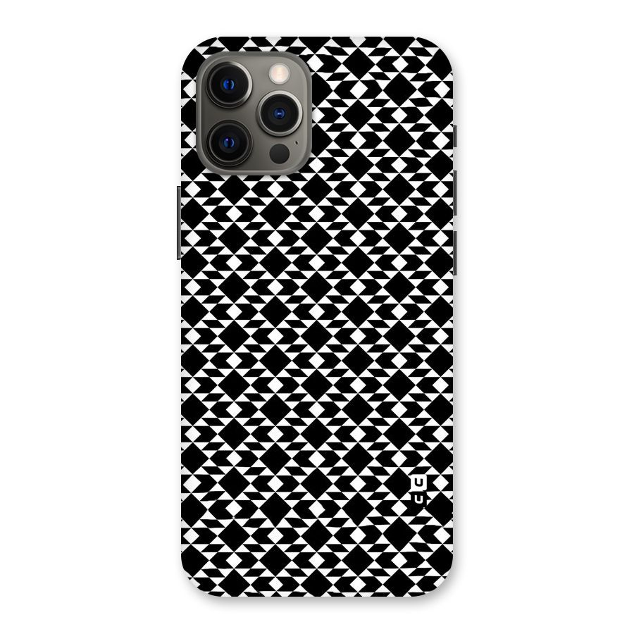 Black White Diamond Abstract Back Case for iPhone 12 Pro Max