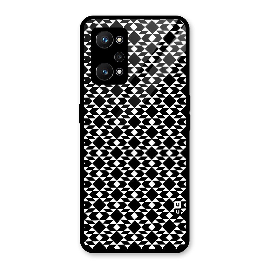 Black White Diamond Abstract Glass Back Case for Realme GT Neo 3T
