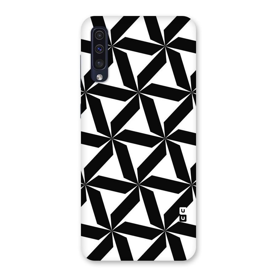 Black White Fan Design Back Case for Galaxy A50