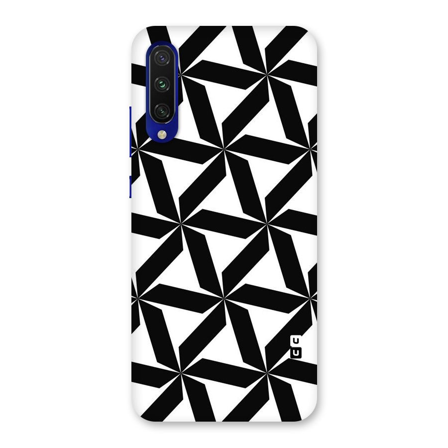 Black White Fan Design Back Case for Mi A3